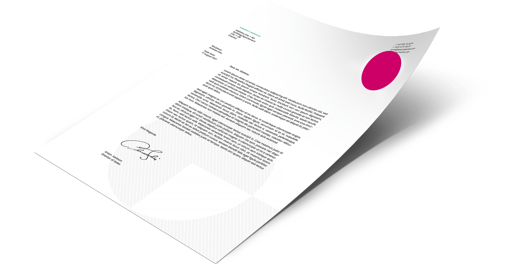 Letterhead paper preview