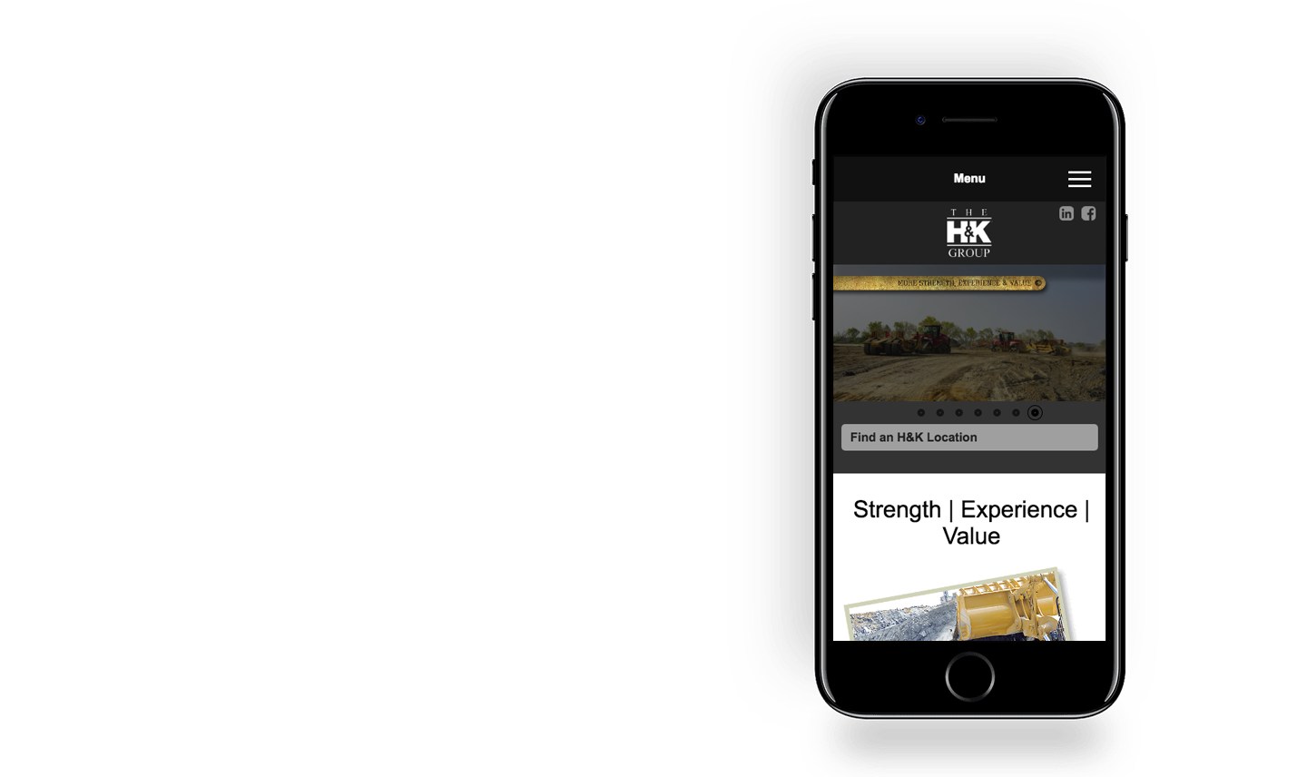 Website on iphone preview